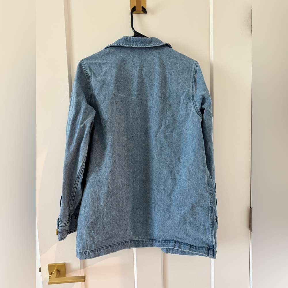 Universal Threads Women’s Small Oversized Blue De… - image 2